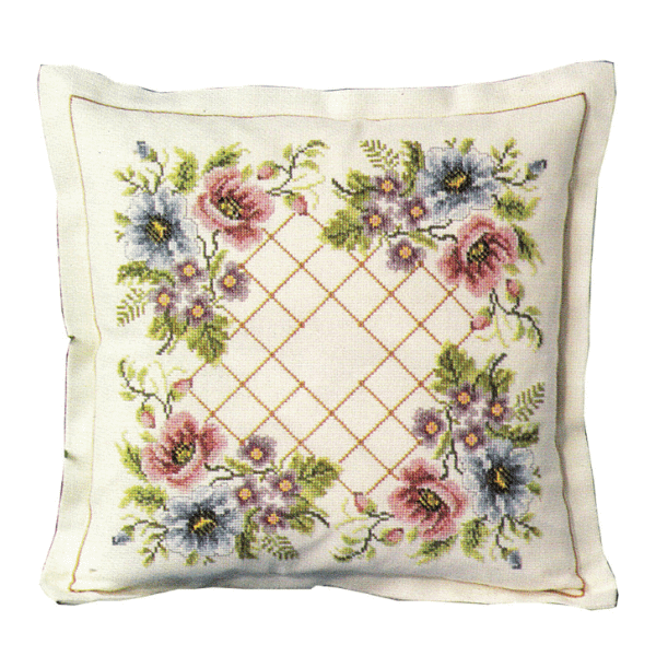 Floral Cushion Front - Cross Stitch Kit