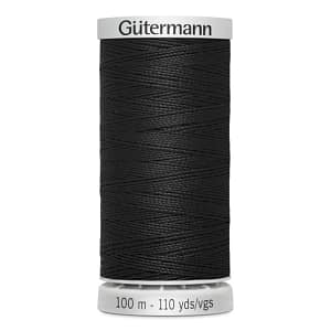 Gutermann Extra Strong Polyester Thread, #000 BLACK