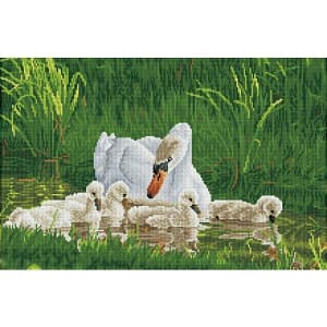 Mother Swan & Signets - Diamond Dotz Kit
