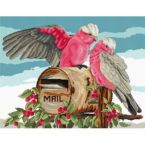 Air Mail Galahs - Cross Stitch Kit by Country Threads