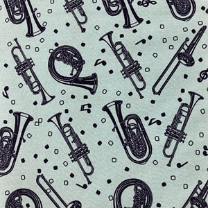 Brass Musical Instruments - Cotton Print