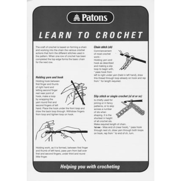 Learn To Crochet - Leaflet