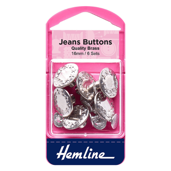 Jeans Buttons Leaf Nickel 16mm
