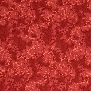 MYSTIC vine crimson red cotton print fabric