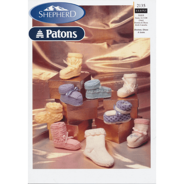 Bootees Shoes & Socks - Knitting Pattern Leaflet