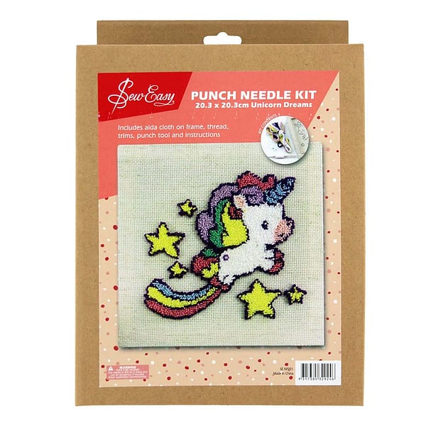 Needle Punch Kit with Frame - Unicorn Dreams