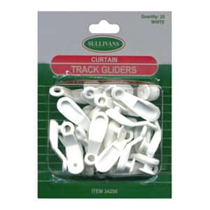 Curtain Track Gliders - 34mm White