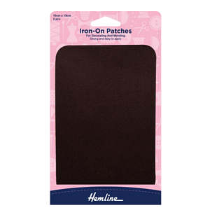 Iron-On Patches For Decorating and mending 10x15cm Brown 2 pcs