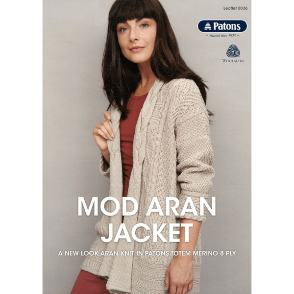 Mod Aran Jacket - Knitting Leaflet