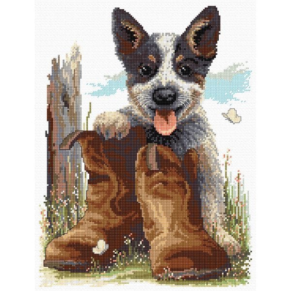 Blueys Boots - Cross Stitch Kit by Country Threads