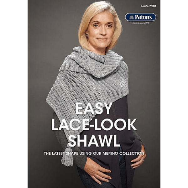 Easy Lace-Look Shawl - Knitting Pattern Leaflet