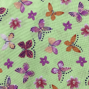 Butterflies on Green - Cotton Print