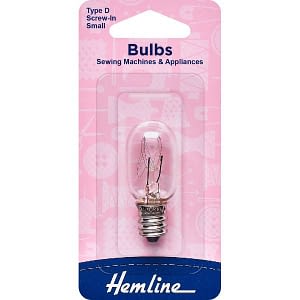 Sewing Machine Bulb - Type D Screw-In - Small