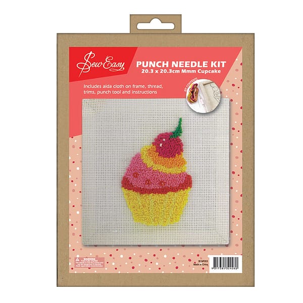 Needle Punch Kit with Frame - Mmm Cupcake