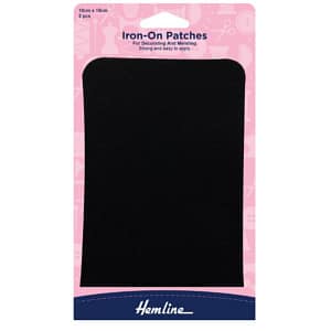 Iron-On Patches For Decorating and mending 10x15cm Black 2 pcs
