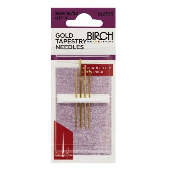 Tapestry Needles Size18 22 - Gold Plated Pk 4