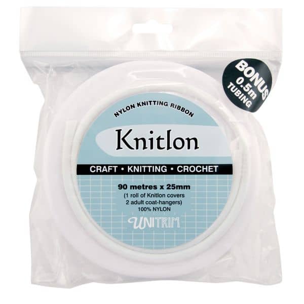 knitlon nylon knitting ribbon white