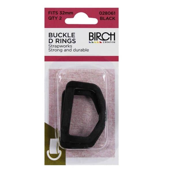 Buckle D-Ring 32mm Pk 2