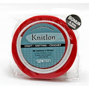 Knitlon Nylon Knitting Ribbon - Red