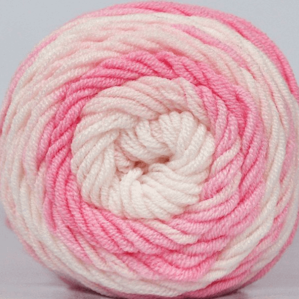 Baby Cake 8 Ply – Pink & White
